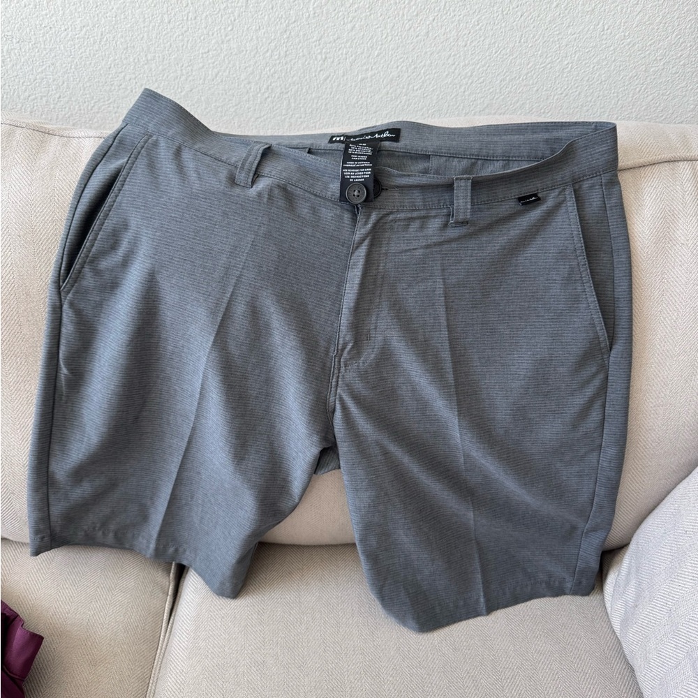Travis Mathew Charcoal Flat Front Shorts